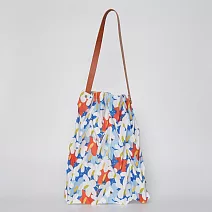 Pavi studio 泰國新銳設計師 摺疊肩背包 經典款-印花藍