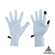 【ATUNAS歐都納】冰絲涼感防曬觸控手套A1AGGZ03N- M 冰藍