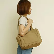 【蘑菇MOGU】HAVE A NICE DAY 日用旅行包   褐土