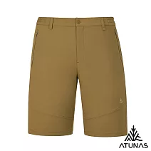 【ATUNAS 歐都納】男款透氣五分褲/休閒短褲/大尺碼A1PA2520M- M 棕褐