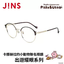 JINS x卡娜赫拉的小動物聯名眼鏡 出遊耀眼系列 (UMF-25S-166-295) 黑x金