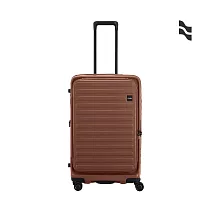 【LOJEL】升級版 CUBO 28吋 前開式擴充 防盜防爆 雙齒拉鍊 煙燻紅褐色