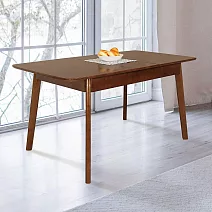 Homelike 喜家居120-150cm實木延伸餐桌-胡桃色(2529)