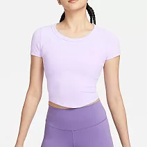 NIKE AS W NK ONE FITTED DF SS TOP 女短袖上衣-紫-FN2805512 S 紫色