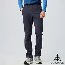 【ATUNAS 歐都納】男款SOFTSHELL薄刷毛防風保暖長褲A1PA2503M- M 藏青