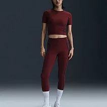 NIKE AS W NK ONE DF HR 7/8 TIGHT SP 女緊身長褲-HJ1138619 S 酒紅色