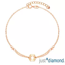 【Just Diamond】閃閃密語 18K玫瑰金手鍊(網路限定)