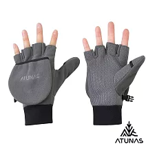 【ATUNAS 歐都納】防風保暖半指兩用手套A2AG2504- 深灰-M