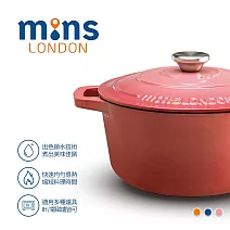 Mins London 琺瑯鑄鐵鍋深鍋 24cm 櫻花粉