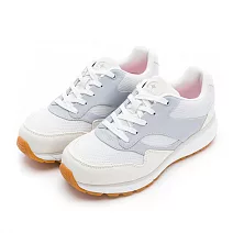 MOONSTAR月星 3E寬楦防水健走鞋 JP22.5 白藍