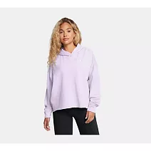 Under Armour 女 Rival Terry OS 連帽長袖套頭衫-1382736-535 M 紫色