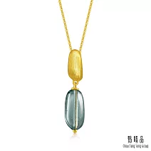 【點睛品】g*系列藍綠摩登 黃金項鍊