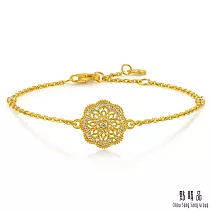 【點睛品】財納八方 鑽石黃金手鍊