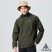 【ATUNAS 歐都納】男款綠森林防水透氣輕量風衣外套/大尺碼A1GAGZ01M- M 橄綠