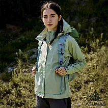 【ATUNAS 歐都納】女款綠森林防水透氣輕量風衣外套/大尺碼A1GAGZ02W- S 鼠尾草綠