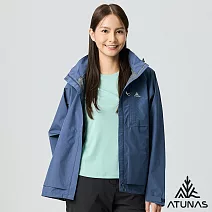 【ATUNAS 歐都納】女款綠森林防水透氣輕量風衣外套/大尺碼A1GAGZ02W- S 遠岸藍