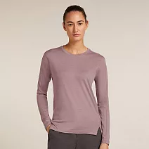 【紐西蘭Icebreaker】女 ACE MerinoFine™ 細緻羊毛圓領長袖上衣(17.5微米)-150 XS 藕粉