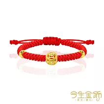 今生金飾 進財手繩 黃金串珠手繩 大人手圍約16-18公分