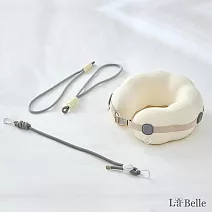 義大利La Belle《波波甜甜圈》頸枕-3色(杏色/紫色/灰色) 杏色