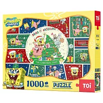 TOi圖益 海綿寶寶系列 星光水晶球 1000片拼圖 官方正版授權 桌遊卡通動漫聖誕節收藏禮物