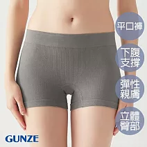【日本GUNZE】多功能棉混無痕平口四角褲 M 灰