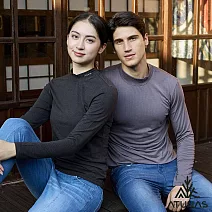 【ATUNAS 歐都納】女款熱流感抑菌立領保暖衣/貼身內著衣/發熱衣/小尺碼A1UCGZ24W- XS 黑