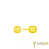 【Just Gold 鎮金店】星沙微光 黃金耳環 (網路限定)