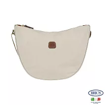 【BRIC S】 BRICS 義大利時尚 可手提肩半月側背包  米白