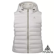 【ATUNAS 歐都納】女款保暖HEAT CORE蓄熱羽絨連帽背心/大尺碼A1VE2507W- S 米卡