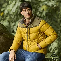 【ATUNAS 歐都納】男款HEAT CORE蓄熱保暖羽絨外套/大尺碼A1GA2527M- M 棕綠/金黃棕