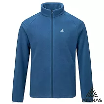 【ATUNAS 歐都納】男款經典刷毛抗風保暖外套/大尺碼A2GA2522M- L 深藍