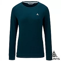 【ATUNAS 歐都納】女款經典保暖長袖圓領衫/長T/大尺碼A2TS2546W- S 深藍