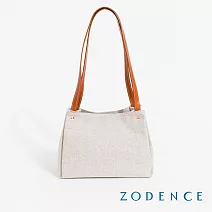 ZODENCE DION德國帆布優雅雙背帶肩背包  貴族白