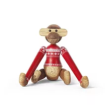 Kay Bojesen Monkey Small 聖誕毛衣木頭小猴 （紅）