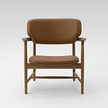 Maruni Meguro 目黑 主人椅 （胡桃木、棕色皮革）