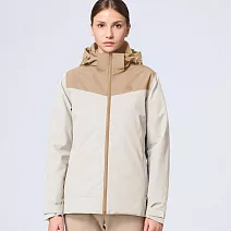 【荒野wildland】女防水3in1+羽絨兩件式外套193奶茶(內層羽絨:白色) S   193奶茶