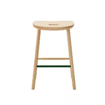 Maruni T&O O2 Stool Mid 中島凳 （楓木、綠色鋼腳）