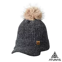 【ATUNAS 歐都納】GORE INFINIUM防風保暖兔毛羊毛毛帽/帽簷針織帽A1AH2513N- 黑