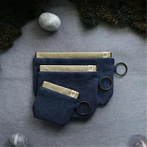 濁河良品 | 紳士口金零錢包 雙色小款 - 丹寧藍