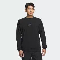 ADIDAS TH MH LOGO SWT 男 圓領套頭衫-JZ8420 M 黑色