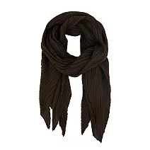 ISSEY MIYAKE 三宅一生 PP 素面折疊式圍巾(多色選)- 棕色