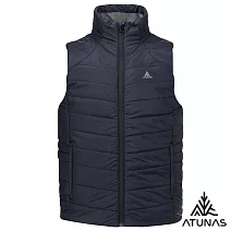 【ATUNAS 歐都納】男款石墨烯纖維輕量保暖背心/大尺碼/無厚重感/背心式外套A1VE2508M- M 黑