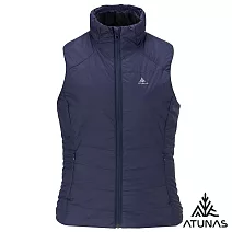 【ATUNAS 歐都納】女款石墨烯纖維輕量保暖背心/大尺碼/無厚重感/背心式外套A1VE2509W- S 深藍