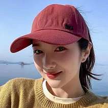 seoul show首爾秀 韓系INS半空頂棒球帽四季男女防曬遮陽帽 磚紅