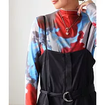 日本Antiqua｜氛圍感內搭｜藝術透視上衣｜潮流單品｜休閒與時尚皆宜｜輕盈舒適 紅色