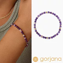 GORJANA POWER GEM HARBOR 能量紫水晶手鍊 紫色X金色手鍊 專注力療癒啟發