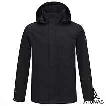 【ATUNAS 歐都納】男款都會GORE-TEX 2L 防水透氣+羽絨保暖兩件式外套A1GT2511M- M 黑