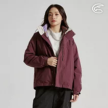 ADISI 女二件式防水防風透氣保暖外套(內件羊羔絨) AJ2521026｜防潑水 防水透氣 兩件式 保暖外套 M 粉末可可/大地迷彩粉可