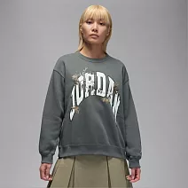 NIKE AS W J BRK FLC CREW GFX RLT 女 圓領套頭衫 HV0473068 XS 綠色