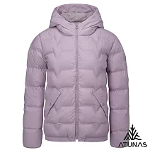 【ATUNAS 歐都納】女款HEAT CORE蓄熱保暖羽絨連帽外套/大尺碼A1GA2530W- S 紫灰